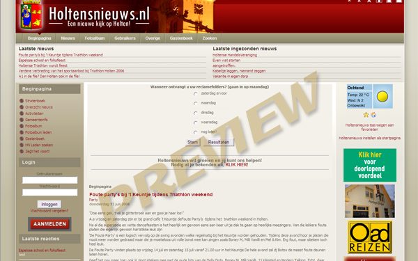 Serverwissel Holtensnieuws keuntje keuntje 