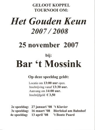 Darten om de Gouden Keun 