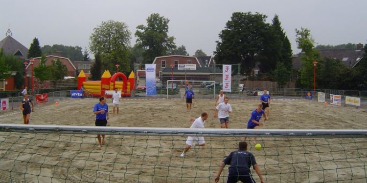 Beachvoetbal blauwwit 