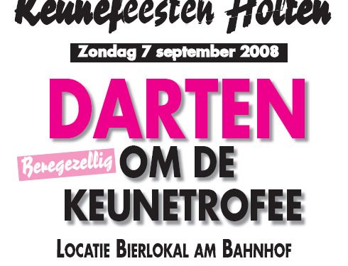 Darten om de Keunetrofee Keunefeesten 