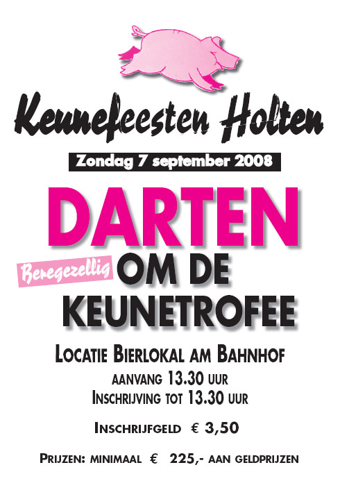 Darten om de Keunetrofee Keunefeesten 