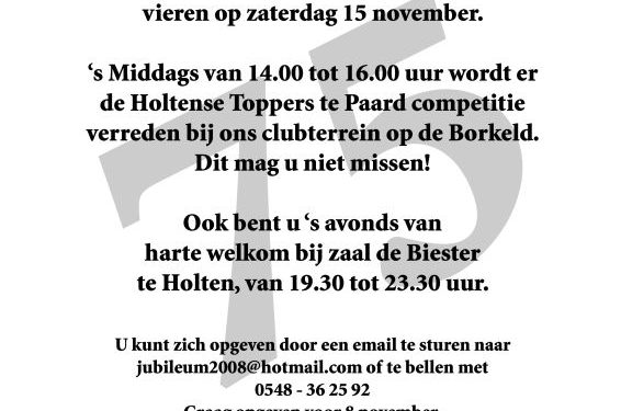 HoltensNieuws.nl Holtense Toppers te paard Holtense Toppers te paard Jubileum