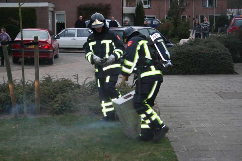 Brand bij fam. Brand brandweer 