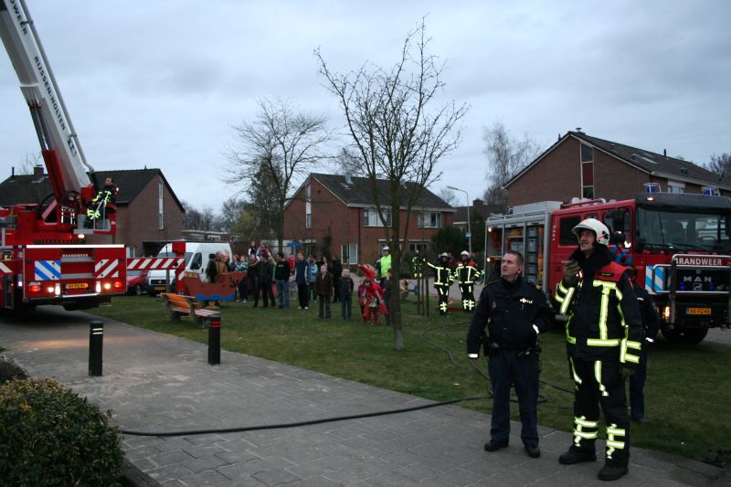 Brand bij fam. Brand brandweer 