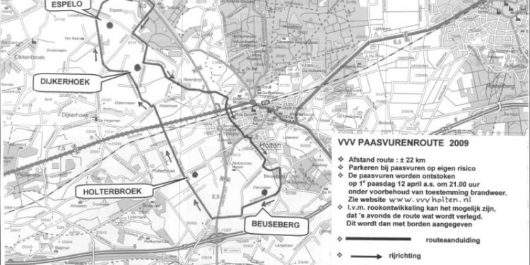 Paasvuur-route paasvuur 
