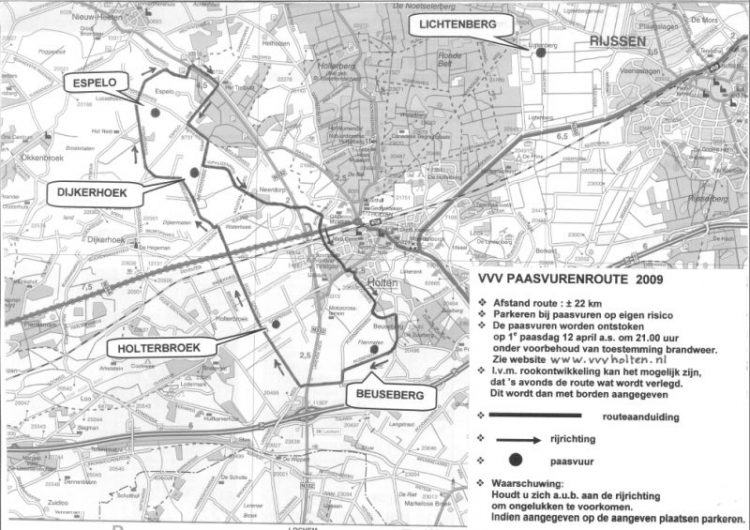Paasvuur-route paasvuur 