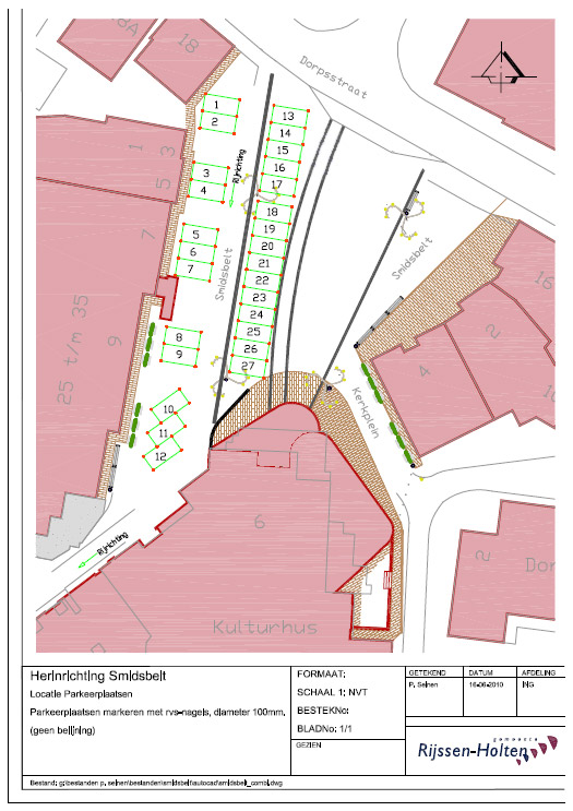 Maandag 21 juni start herinrichting Smidsbelt weer smidsbelt gemeente 