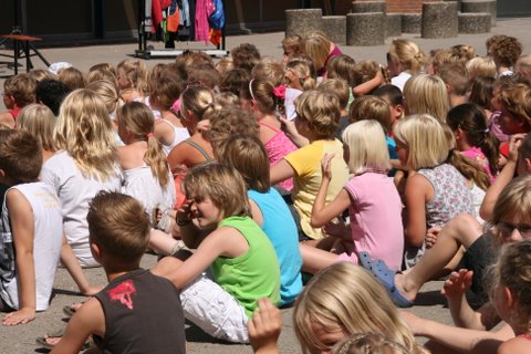 Eindelijk grote vakantie haarschool 