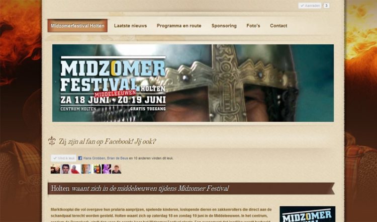 Nieuwe website Midzomerfestival Holten 