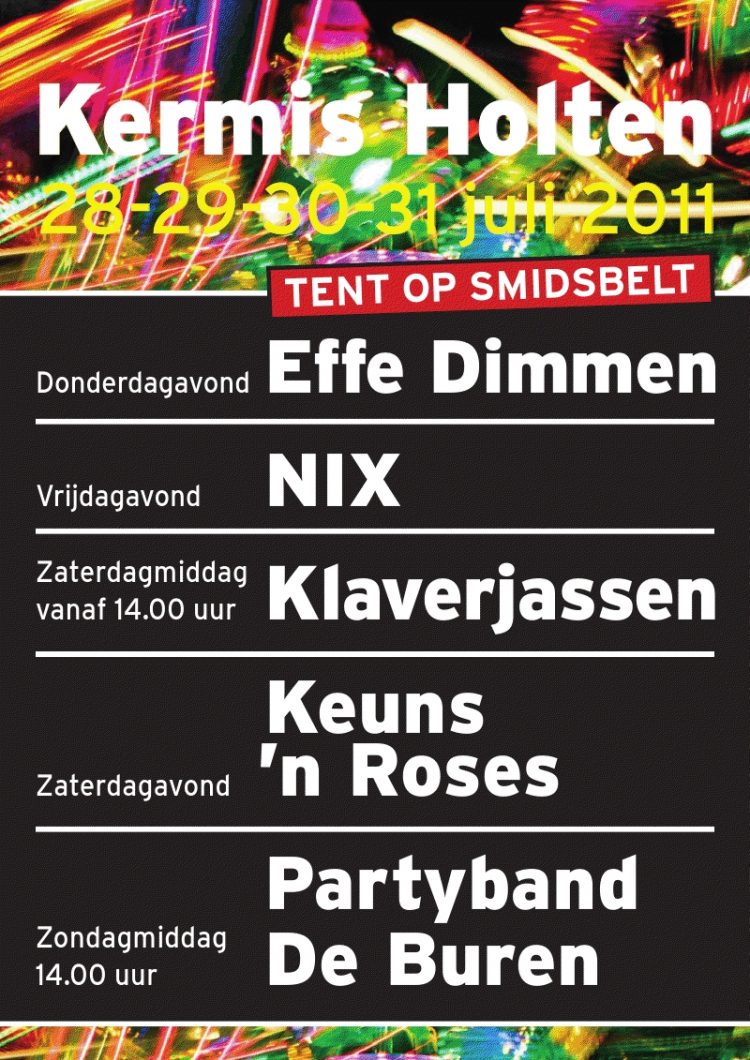 Kermis in Holten met NIX en Keuns N Roses smidsbelt kermis 