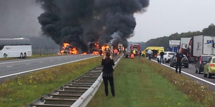 Ernstig ongeluk op A1 