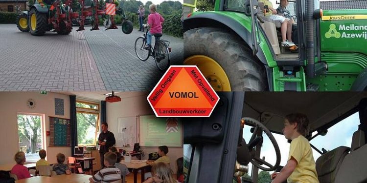 Holtense jeugd leert omgaan met landbouwverkeer politie haarschool gemeente 