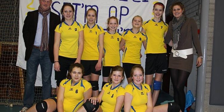 Volleybalmeiden Mintonette C1 kampioen nijkamp mintonette 