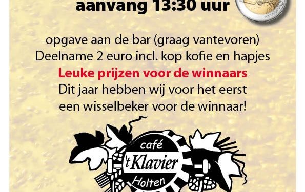 Kerst Klaverjastoernooi bij 't Klavier 