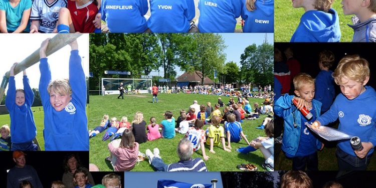 Tentenkamp Blauw Wit voetbal holterbroek blauwwit 