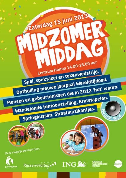 Feest rond jaarpaal Wereldtijdpad smidsbelt kulturhus 