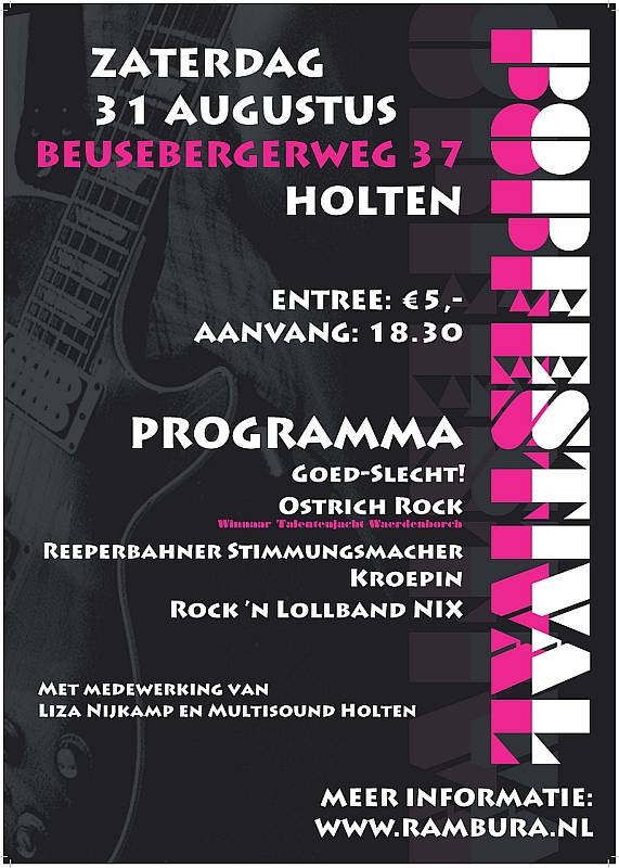 Holtens Popfestival op 31 augustus 2013 mac dijkerhoek de waerdenborch beuseberg 