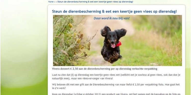 Ludieke actie van Vivera en Dierenbescherming 