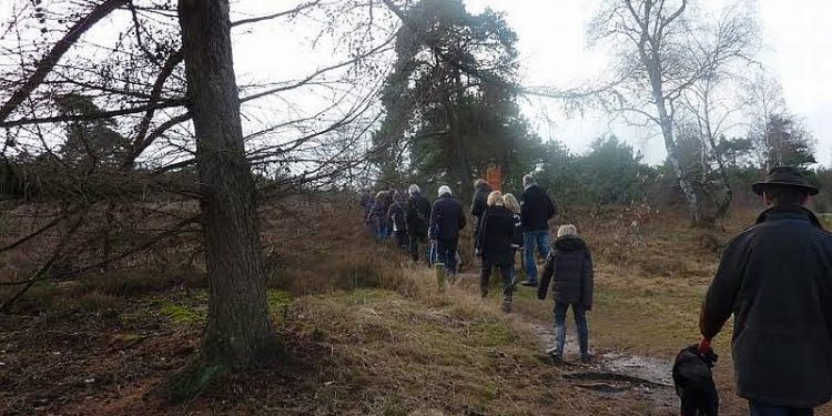 Winterwandeling met stamppotwandeling sallandse heuvelrug natuurdiorama 