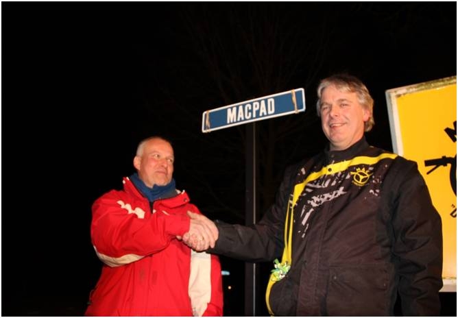 Bord Macpad terug bij Motorclub sv de eendracht mac de eendracht 