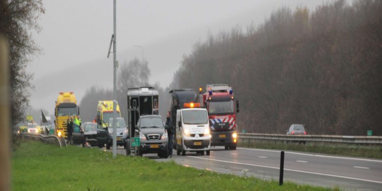 Ongeval op A1 tussen Bathmen en Holten 