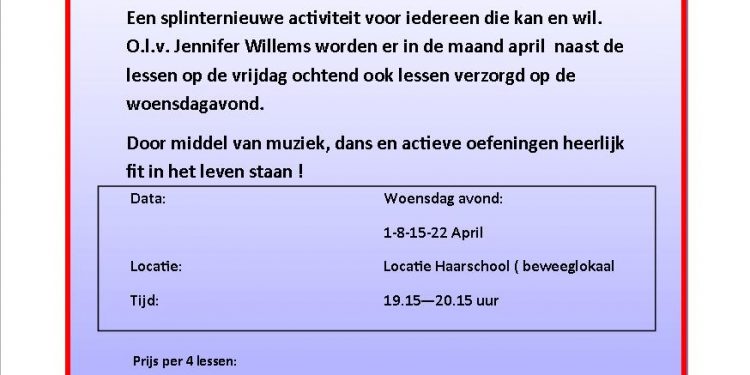 HoltensNieuws.nl Keep Fit + op woensdagavond Keep Fit + op woensdagavond haarschool