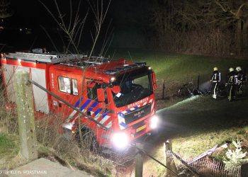 Brand bij NS station brandweer 