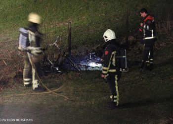 Brand bij NS station brandweer 