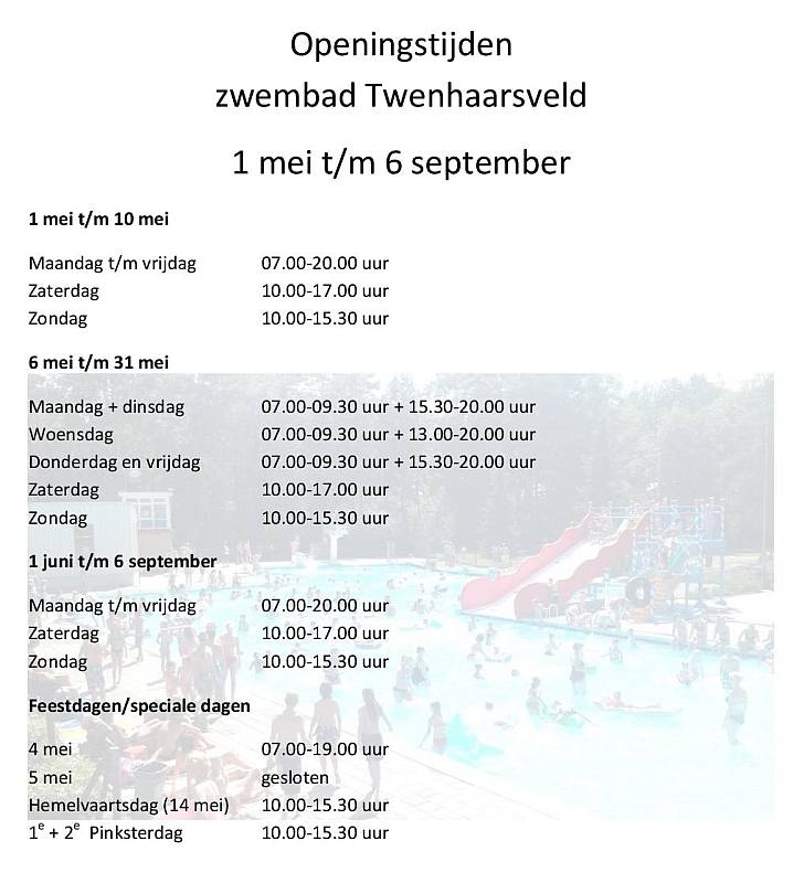 Openingstijden Zwembad 
