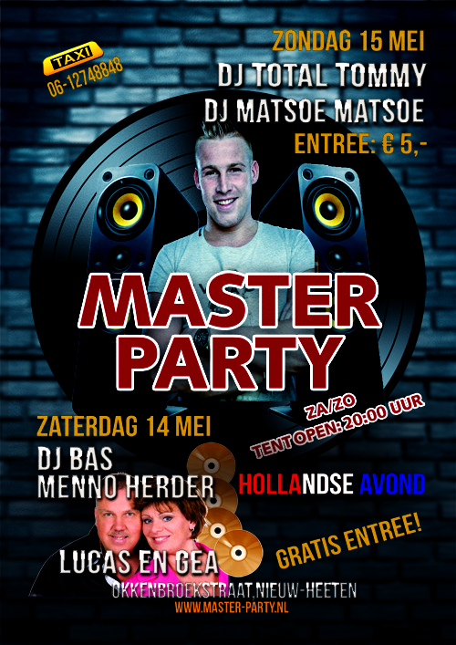 Grote namen op Master Party 2016 Nieuw Heeten 