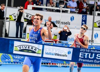 Fransman Raphael Montoya winnaar ETU Triathlon Premium European Cup triathlon 