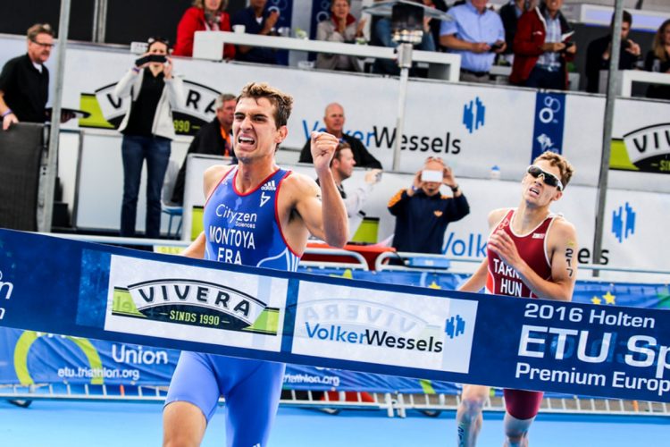 Fransman Raphael Montoya winnaar ETU Triathlon Premium European Cup triathlon 