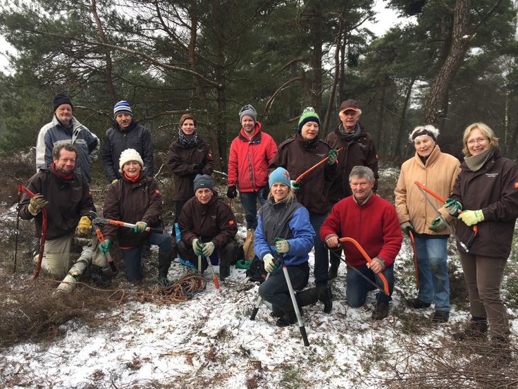 Heidebeheer in de sneeuw 