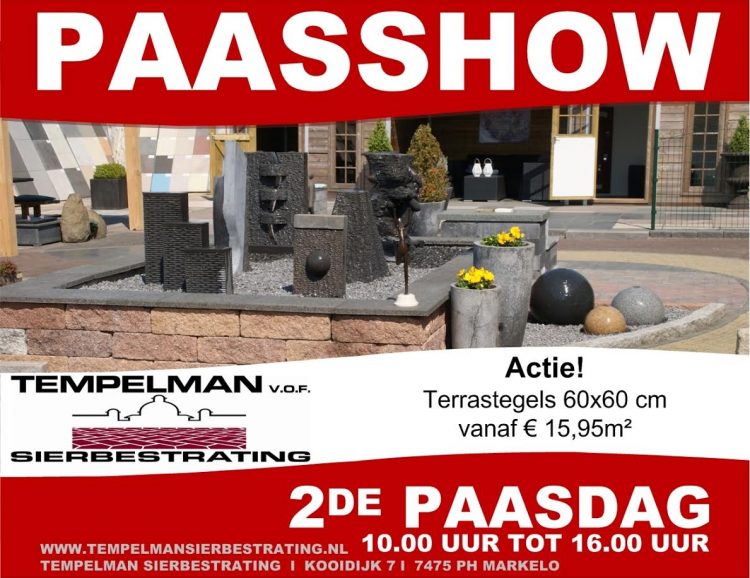 Paasshow bij Tempelman Sierbestrating 