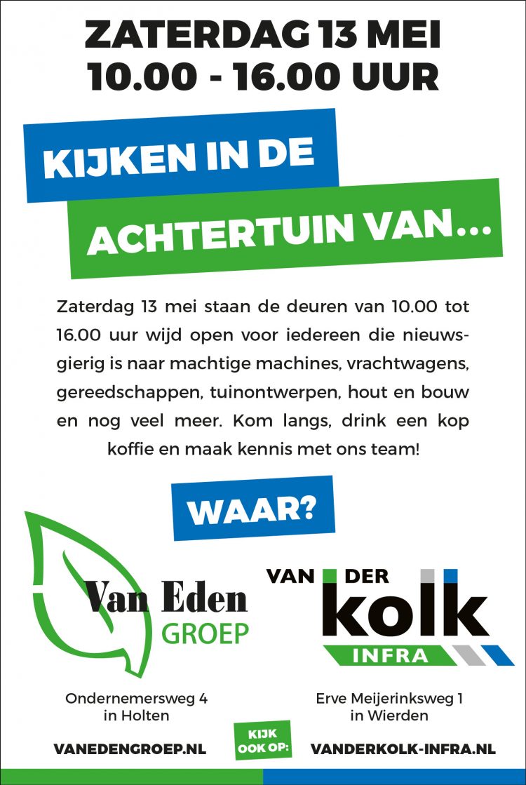 Kijken in de achtertuin van Van Eden Groep en Van der Kolk Infra 