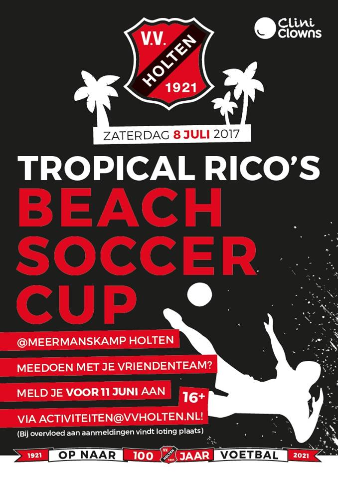 Tropical Rico's Beachsoccer Cup voor vriendenteams vvholten 