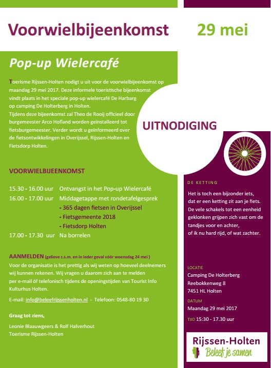 Voorwielbijeenkomst gemeente 