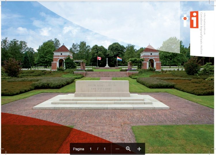 Speciale herdenking met Canadese Veteranen op 3 mei a.s. op Canadese Begraafplaats canadese begraafplaats 