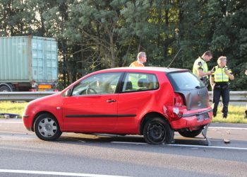 Kopstaart botsing op de A1 tussen Holten en Bathmen 