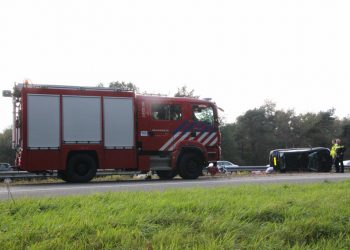 Eenzijdig ongeval op A1 tussen Holten en Bathmen brandweer 