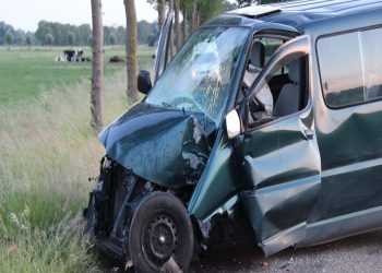 Bestuurster bedrijfsbus naar ziekenhuis na botsing tegen boom politie gemeente 