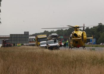 Chaos in Holten en omliggende plaatsen door ongeluk A1 aanrijding 