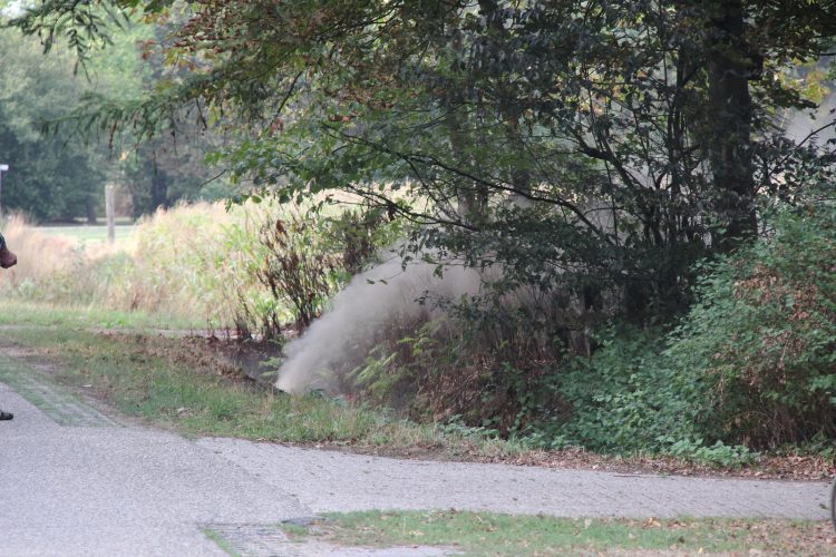 Flinke gaslek aan de Liezenweg in Holten brandweer 