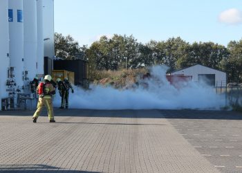 Flinke stikstof lekkage bij Enkco brandweer 