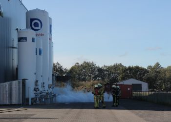Flinke stikstof lekkage bij Enkco brandweer 
