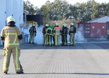 Flinke stikstof lekkage bij Enkco brandweer 