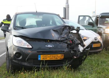 Ongeval met vier auto's op de kruising afrit A1/N332 