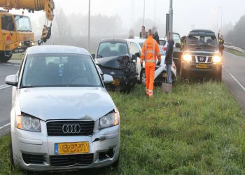 Ongeval met vier auto's op de kruising afrit A1/N332 