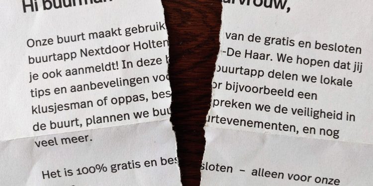 Pas op! Brieven Nextdoor zijn nep 