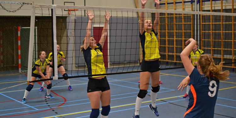 Winst volleybal dames 3 tegen koploper mintonette 